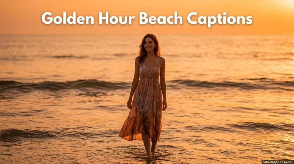 Golden Hour Beach Captions