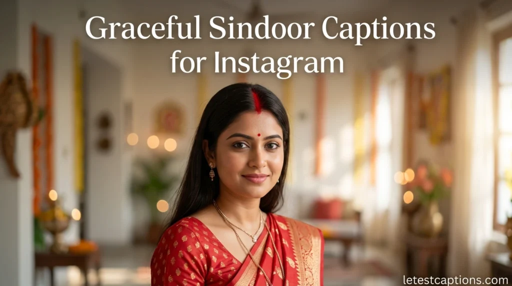 Graceful Sindoor Captions for Instagram