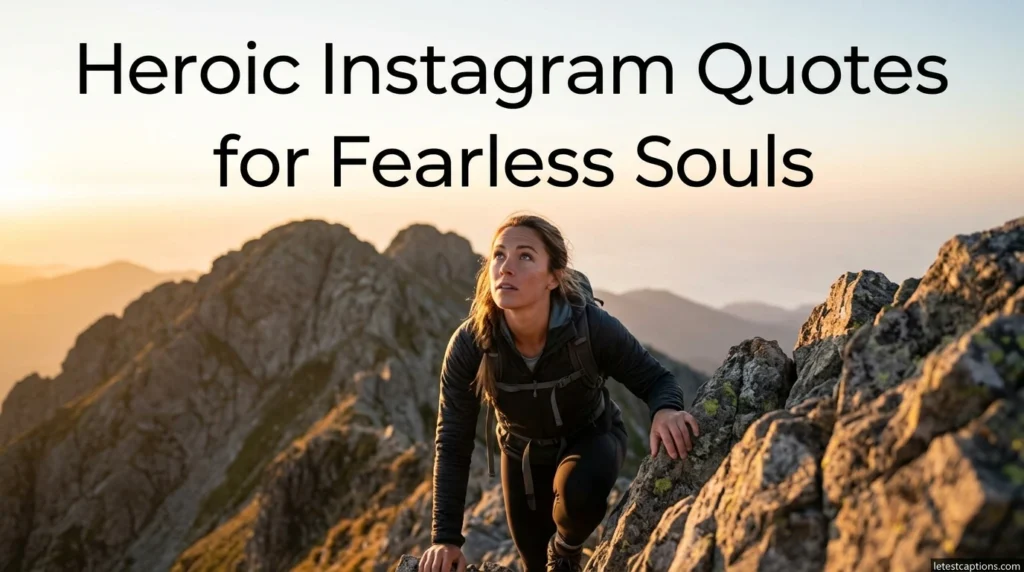 Heroic Instagram Quotes for Fearless Souls