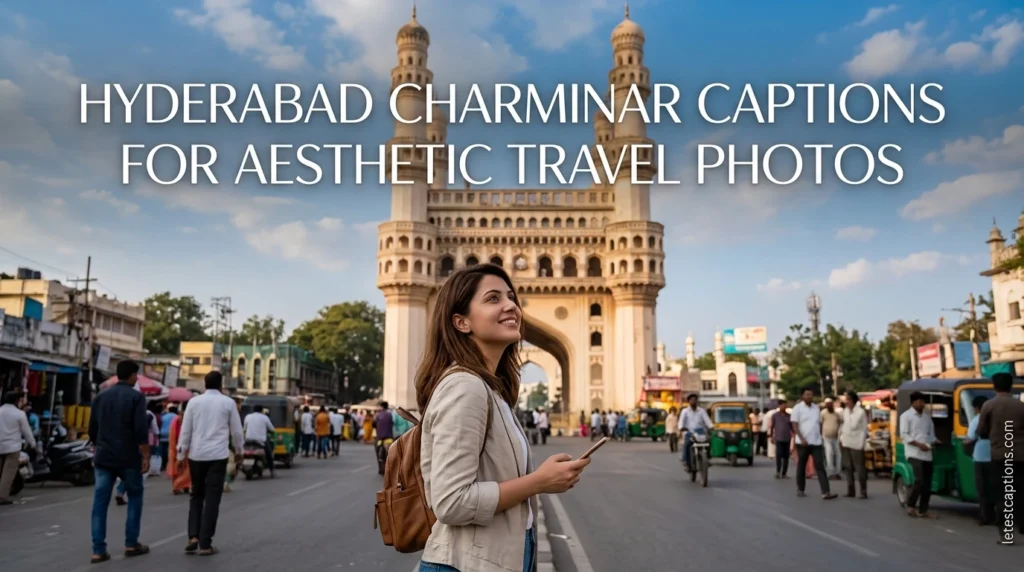 Hyderabad Charminar Captions for Aesthetic Travel Photos