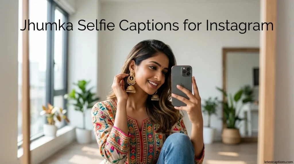 Jhumka Selfie Captions for Instagram