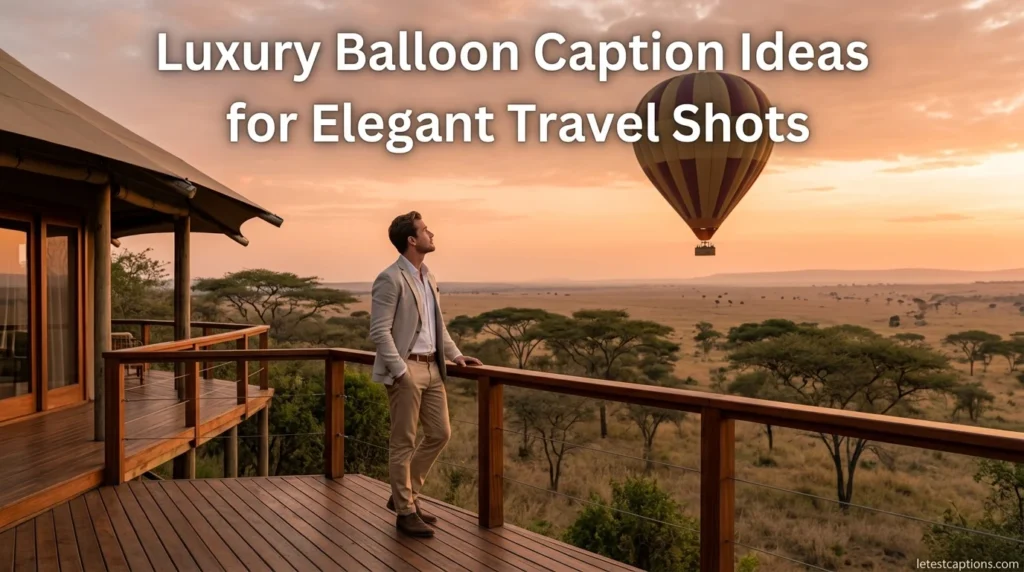 Luxury Balloon Caption Ideas for Elegant Travel Shots