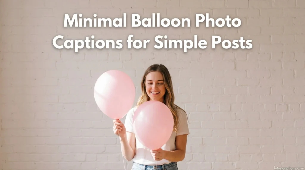 Minimal Balloon Photo Captions for Simple Posts
