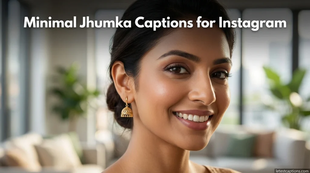 Minimal Jhumka Captions for Instagram