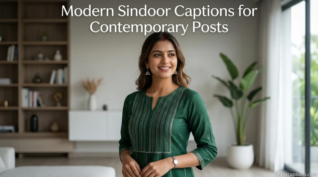 Modern Sindoor Captions for Contemporary Posts