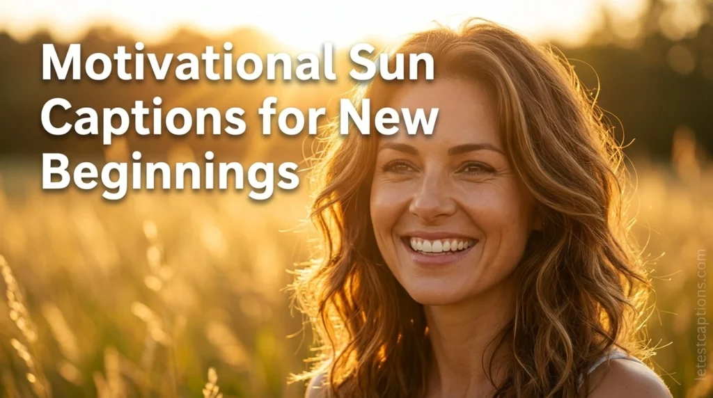 Motivational Sun Captions for New Beginnings