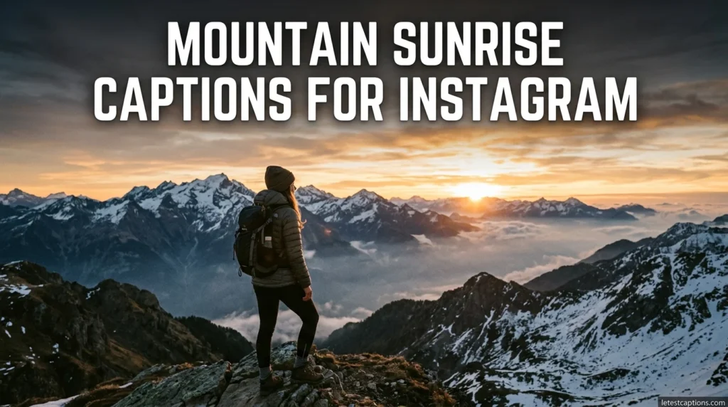 Mountain Sunrise Captions for Instagram