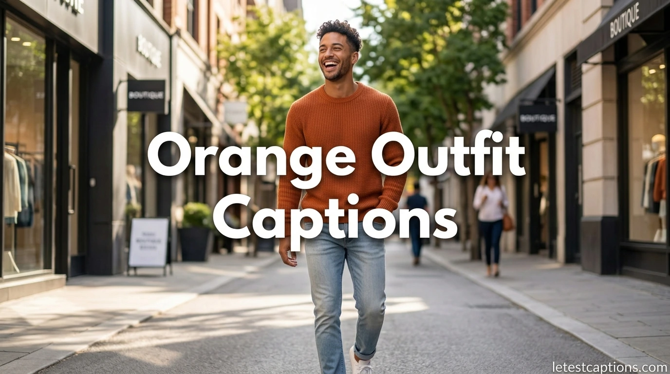 Orange Outfit Captions