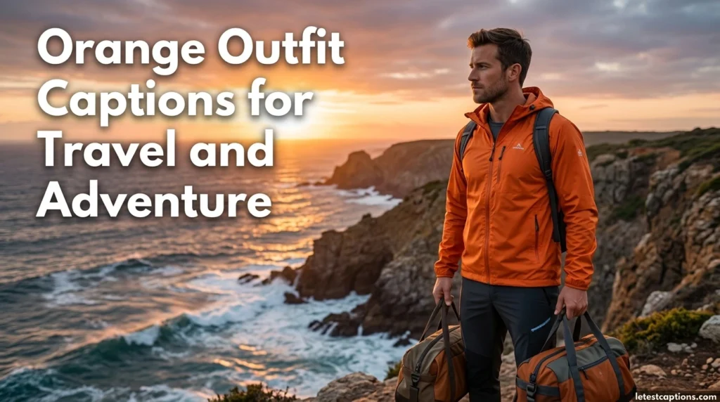Orange Outfit Captions for Travel and Adventure