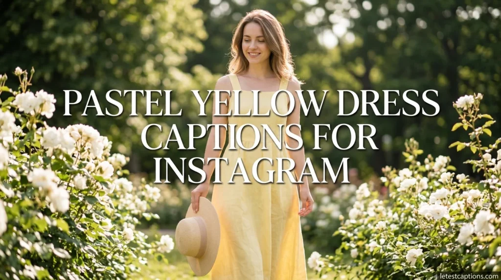 Pastel Yellow Dress Captions for Instagram