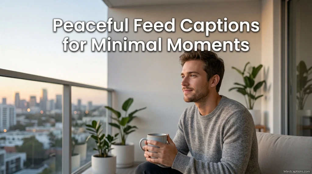 Peaceful Feed Captions for Minimal Moments