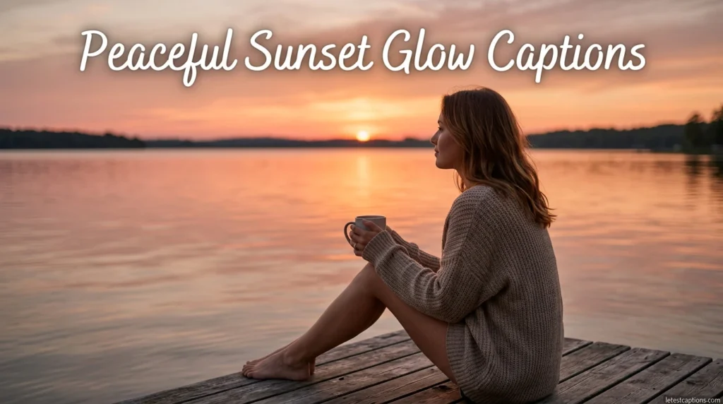 Peaceful Sunset Glow Captions
