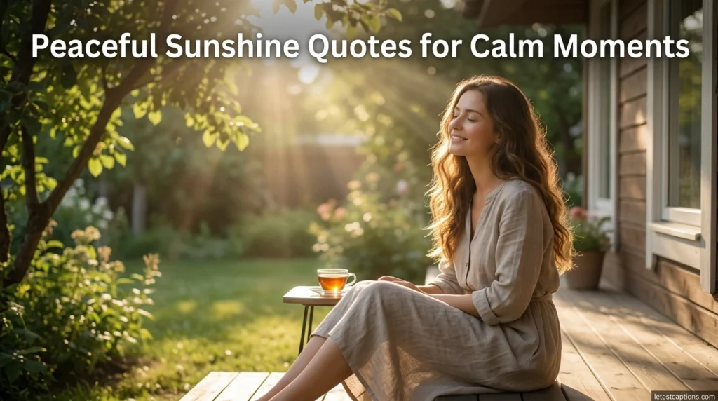 Peaceful Sunshine Quotes for Calm Moments