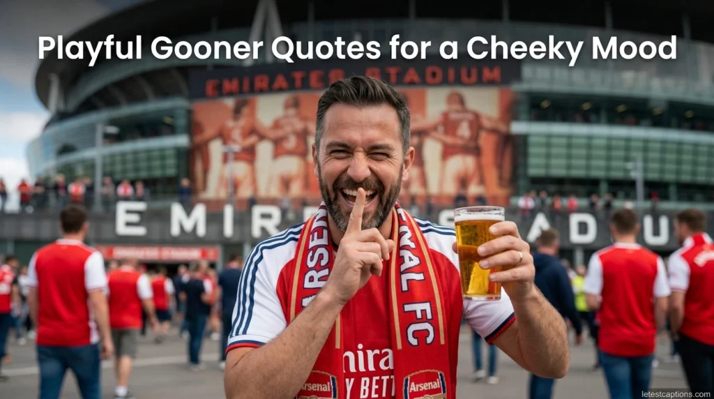 Playful Gooner Quotes for a Cheeky Mood