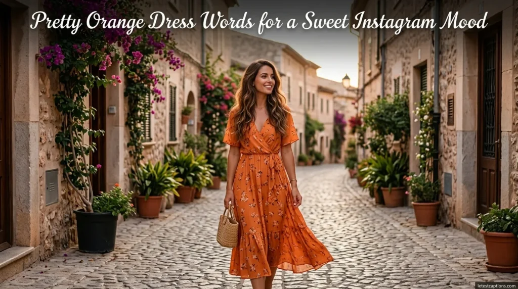 Pretty Orange Dress Words for a Sweet Instagram Mood