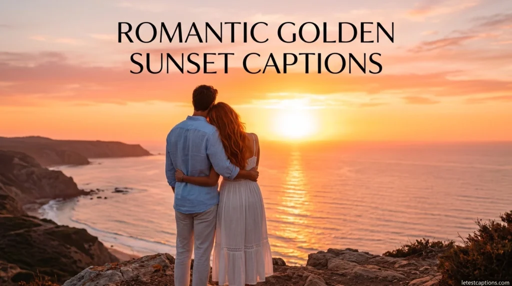 Romantic Golden Sunset Captions