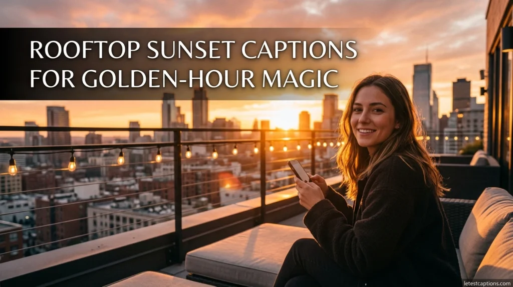Rooftop Sunset Captions for Golden-Hour Magic