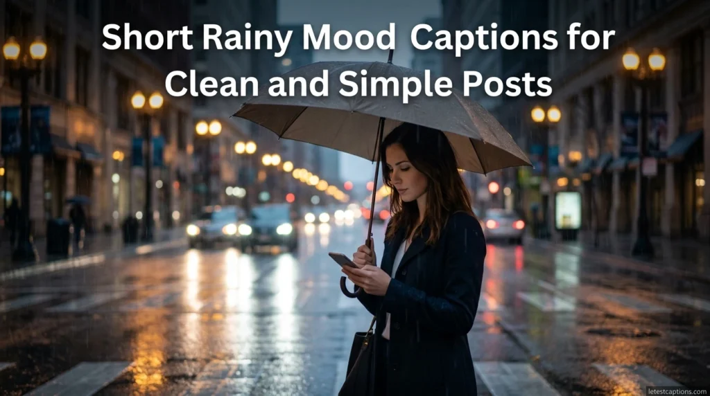Short Rainy Mood Captions for Clean and Simple Posts