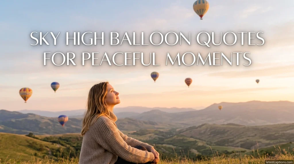 Sky High Balloon Quotes for Peaceful Moments