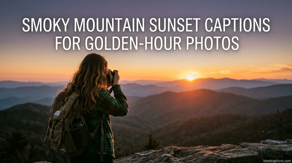 Smoky Mountain Sunset Captions for Golden-Hour Photos