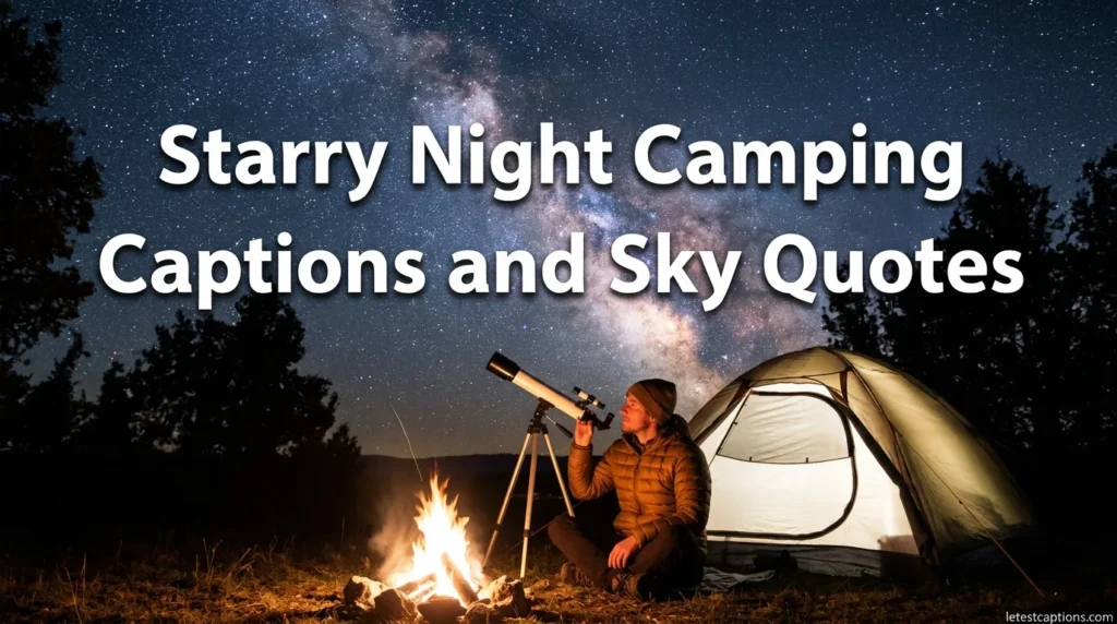 Starry Night Camping Captions and Sky Quotes