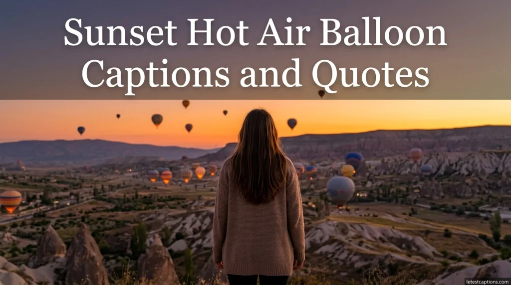 Sunset Hot Air Balloon Captions and Quotes