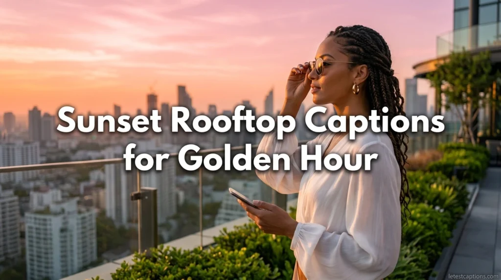 Sunset Rooftop Captions for Golden Hour