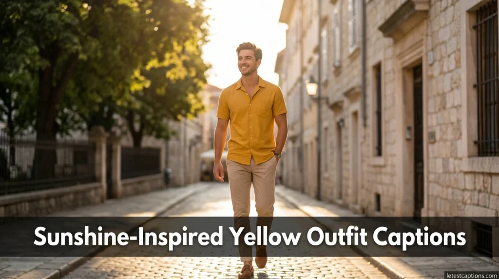 Sunshine-Inspired Yellow Outfit Captions