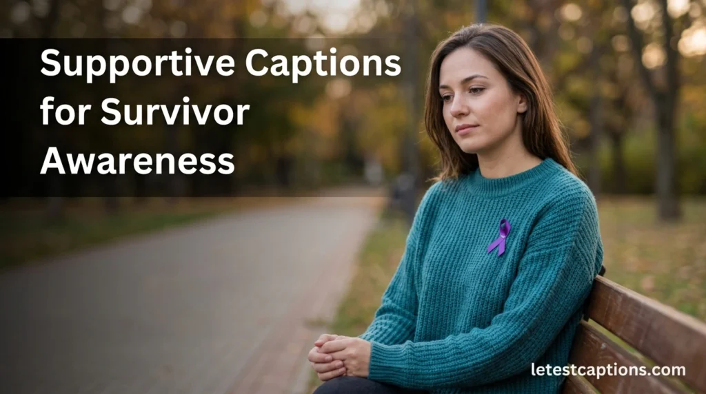 Supportive Captions for Survivor Awareness