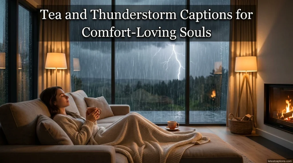Tea and Thunderstorm Captions for Comfort-Loving Souls
