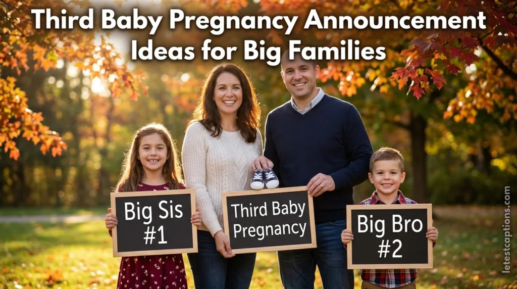 Third Baby Pregnancy Announcement Ideas for Big Families