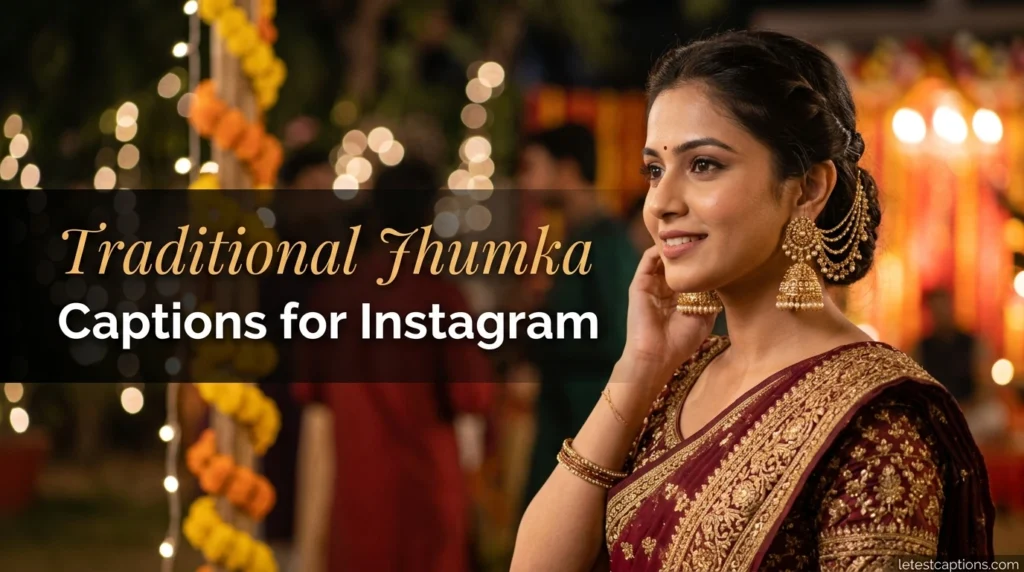 Traditional Jhumka Captions for Instagram