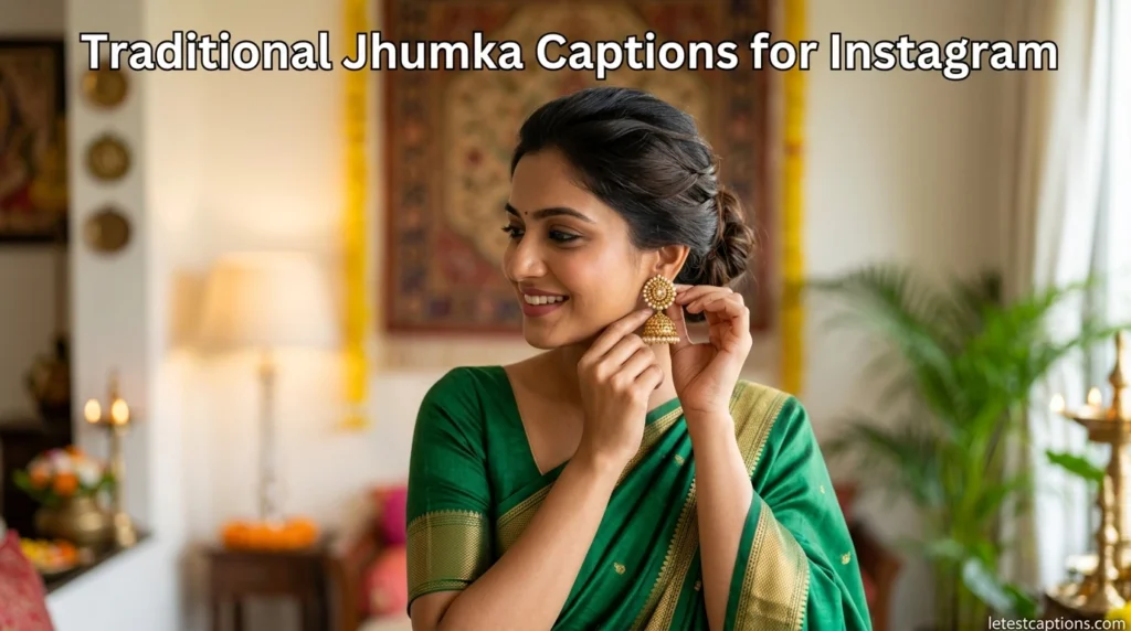 Traditional Jhumka Captions for Instagram