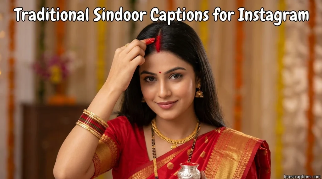Traditional Sindoor Captions for Instagram