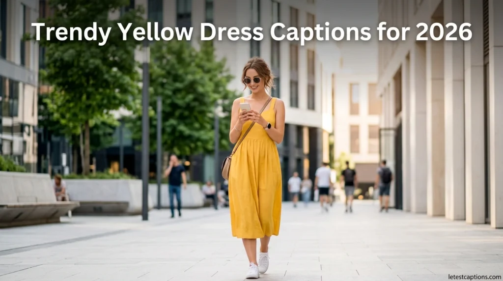 Trendy Yellow Dress Captions for 2026