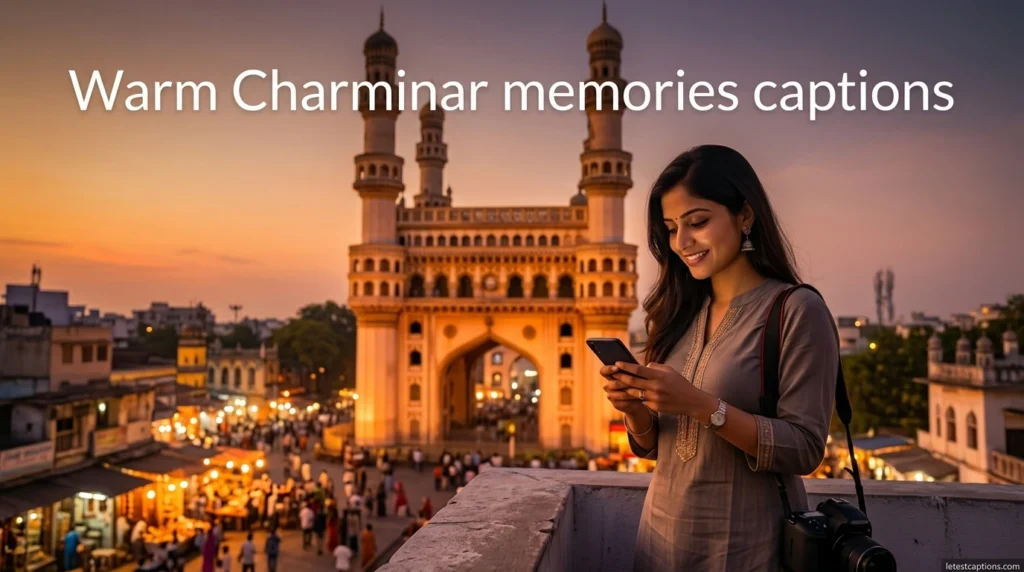 Warm Charminar memories captions