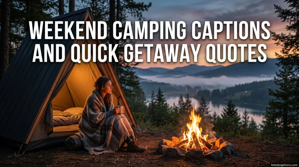 Weekend Camping Captions and Quick Getaway Quotes