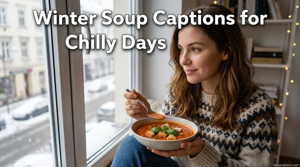 Winter Soup Captions for Chilly Days