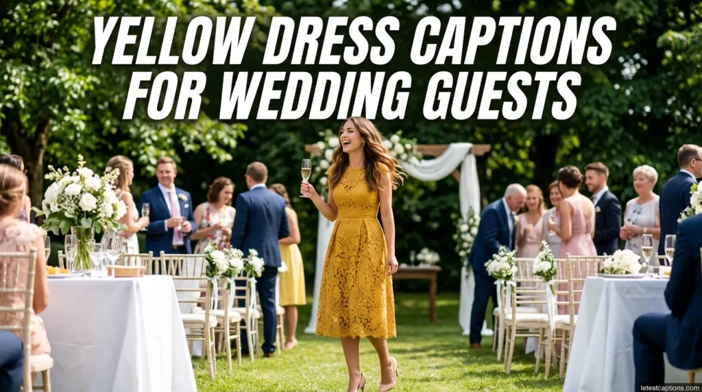 Yellow Dress Captions for Wedding Guests