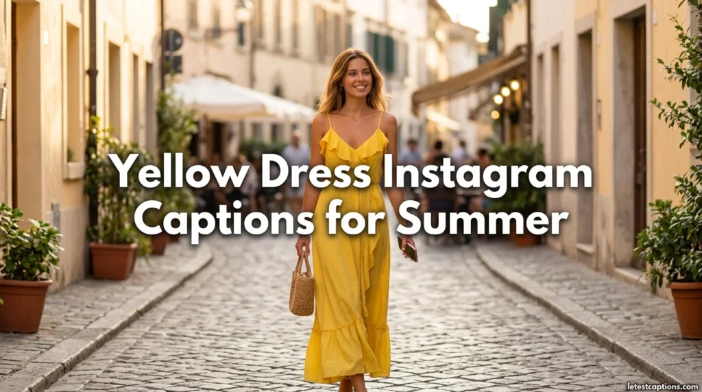 Yellow Dress Instagram Captions for Summer
