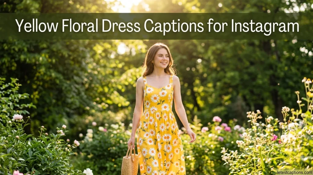 Yellow Floral Dress Captions for Instagram
