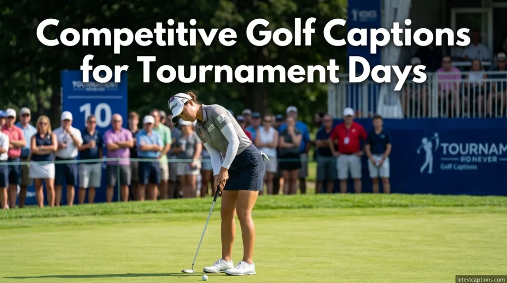 Competitive Golf Captions for Tournament Days