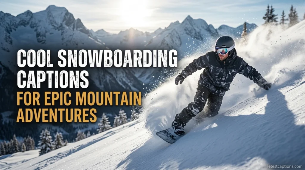 Cool Snowboarding Captions for Epic Mountain Adventures