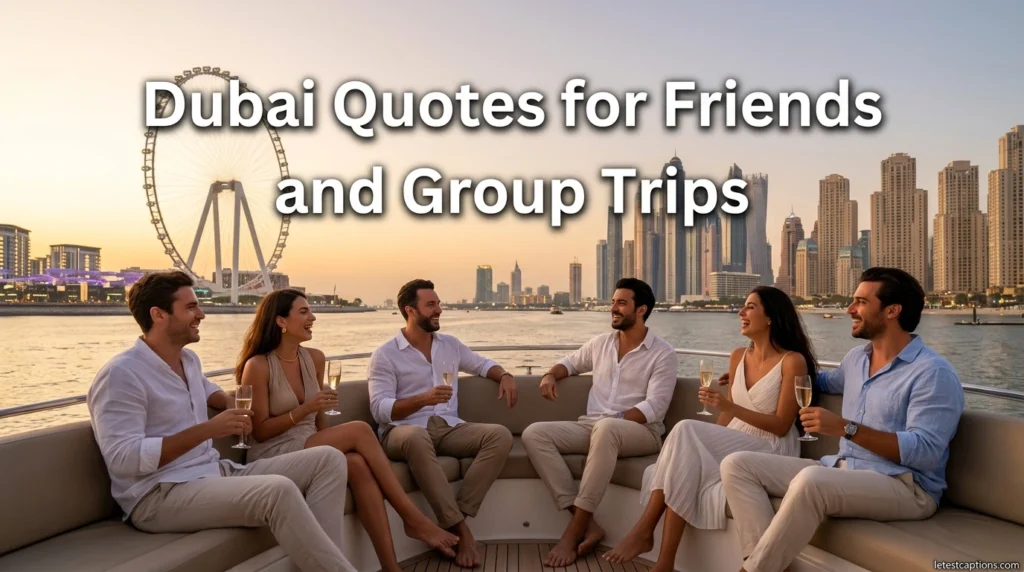 Dubai Quotes for Friends and Group Trips