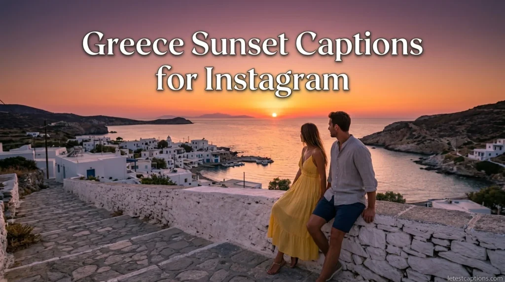 Greece Sunset Captions for Instagram