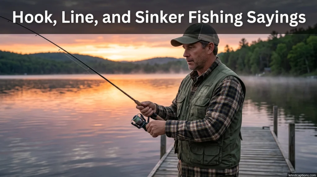 Hook, Line, and Sinker Fishing Sayings
