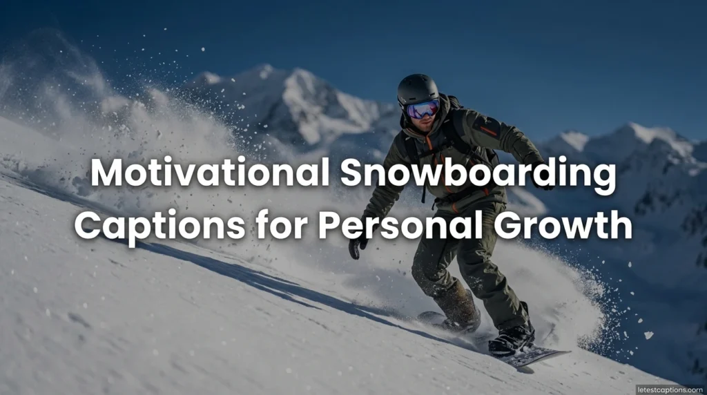 Motivational Snowboarding Captions for Personal Growth
