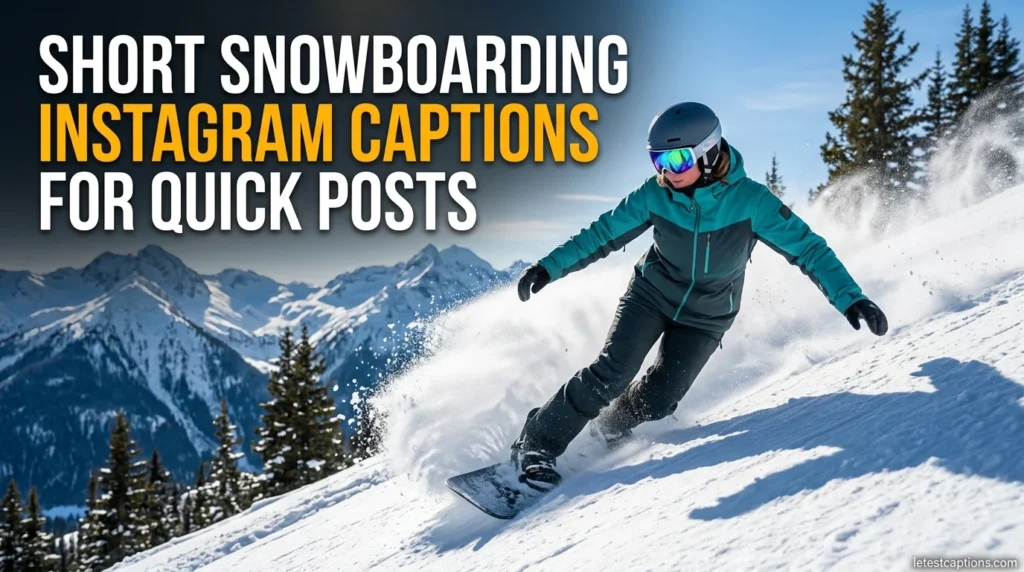Short Snowboarding Instagram Captions for Quick Posts