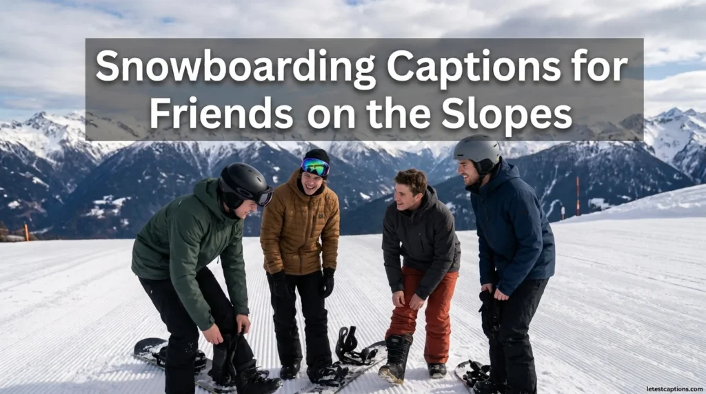 Snowboarding Captions for Friends on the Slopes