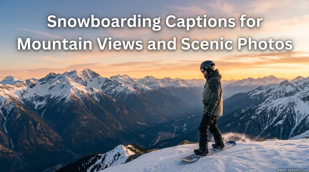 Snowboarding Captions for Mountain Views and Scenic Photos